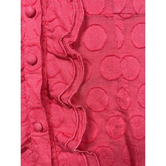 Boden top us size 4 pink ruffles button down ruffles - Picture 7 of 9